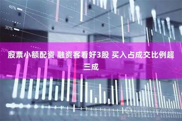 股票小额配资 融资客看好3股 买入占成交比例超三成